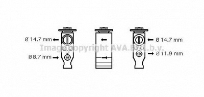 AVA QUALITY COOLING vo1160 -  Расширительный клапан, кондиционер